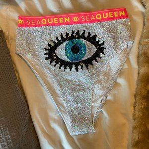SEAQUEEN SWIM VENUS - WHITE EVIL EYE BOTTOMS